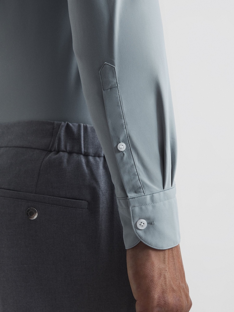 Reiss Ice Voyager Regular Fit Travel Shirt - Image 9 of 9