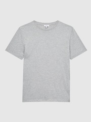 Reiss Grey Marl Bless Crew Neck T-shirt - Image 2 of 7