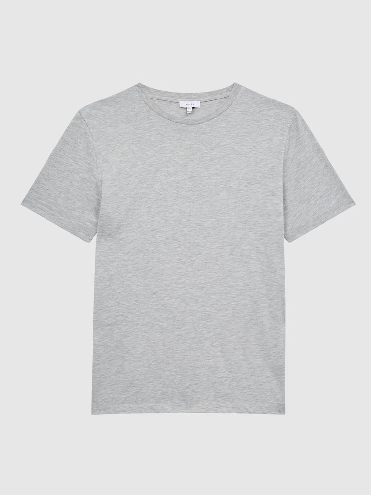 Reiss Grey Marl Bless Crew Neck T-shirt - Image 2 of 7