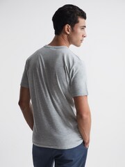 Reiss Grey Marl Bless Crew Neck T-shirt - Image 5 of 7