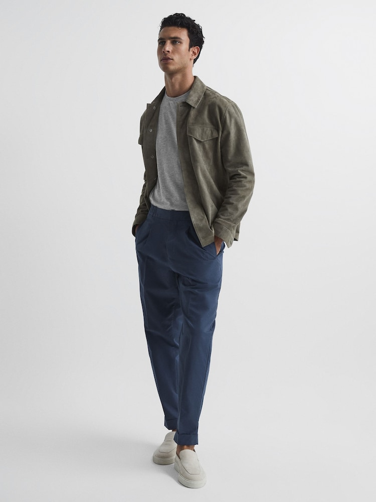 Reiss Grey Marl Bless Crew Neck T-shirt - Image 7 of 7