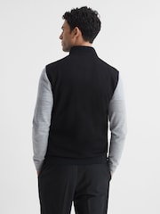 Reiss Black Pluto Hybrid Quilted Gilet - Image 5 of 5