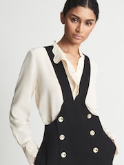 Reiss Black Vittoria Petite Dungaree Jumpsuit - Image 5 of 6