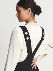 Reiss Black Vittoria Petite Dungaree Jumpsuit - Image 6 of 6