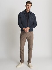 Reiss Navy Soft Wash Button Down Oxford Shirt - Image 4 of 6