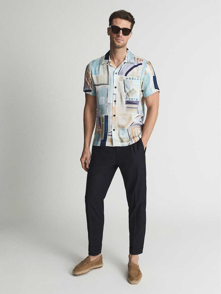 Reiss Multi Lexi Painted Print Shirt - Image 1 of 6