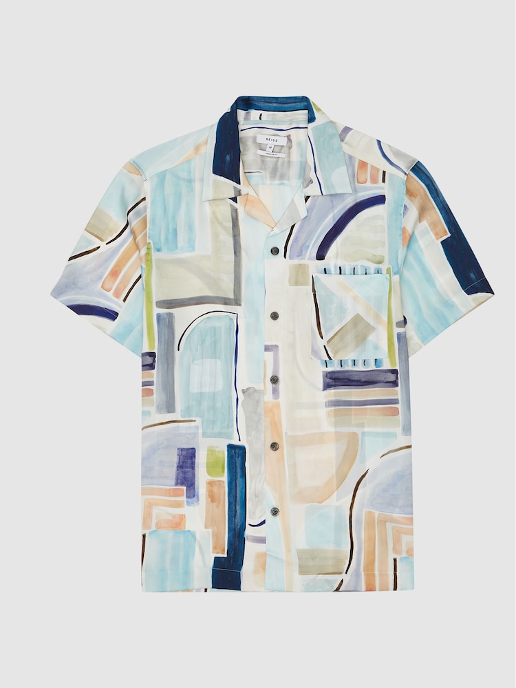 Reiss Multi Lexi Painted Print Shirt - Image 2 of 6