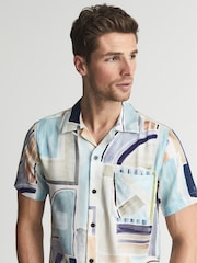 Reiss Multi Lexi Painted Print Shirt - Image 3 of 6
