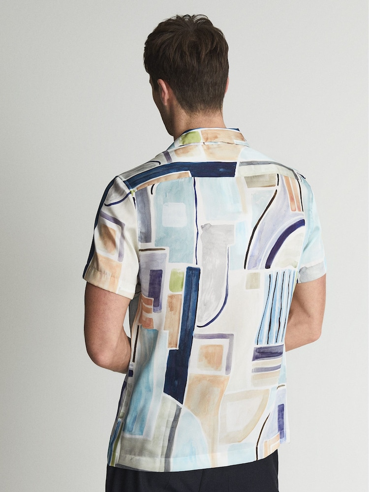 Reiss Multi Lexi Painted Print Shirt - Image 5 of 6