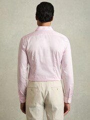Reiss Pink Remote Slim Fit Cotton Sateen Striped Shirt - Image 5 of 8