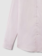 Reiss Pink Remote Slim Fit Cotton Sateen Striped Shirt - Image 8 of 8