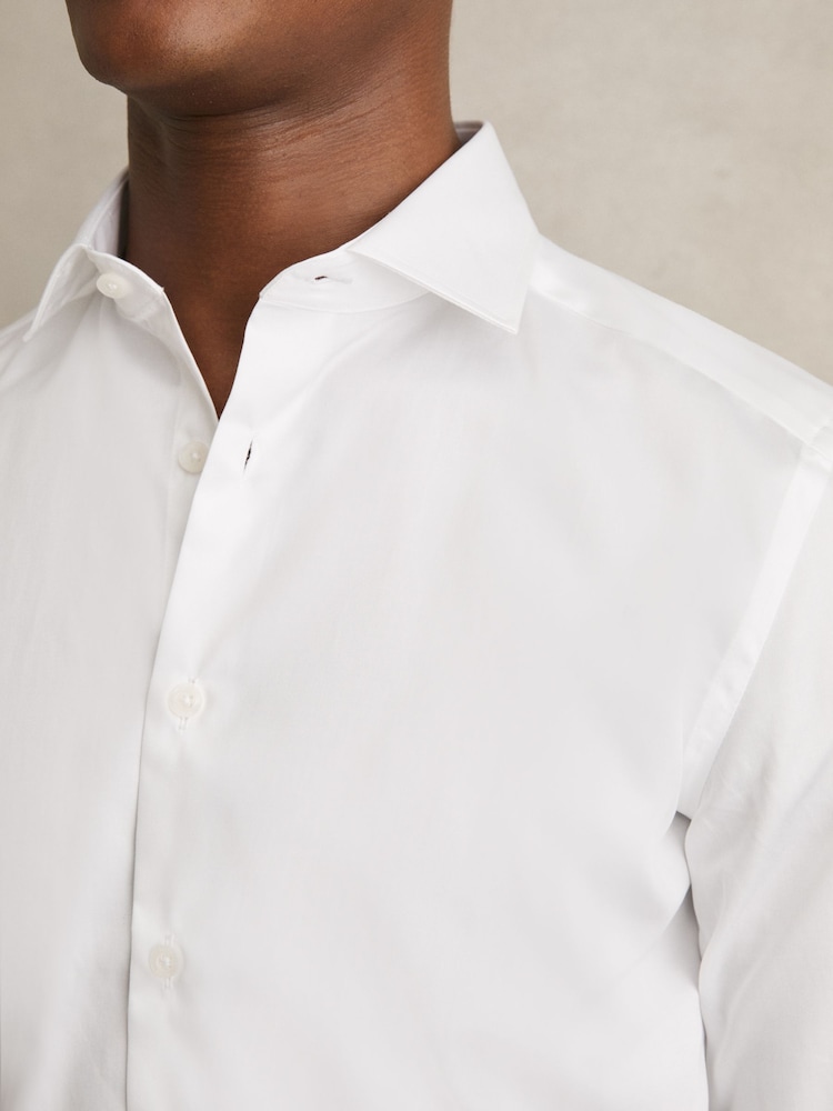 Wit - Reiss Remote Cotton Sateen Shirt - Image 6 of 8