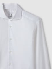 Reiss White Storm Slim Fit Two-Fold Cotton Shirt - Image 11 of 18