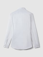 Reiss White Storm Slim Fit Two-Fold Cotton Shirt - Image 12 of 18
