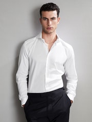 Reiss White Storm Slim Fit Two-Fold Cotton Shirt - Image 13 of 18