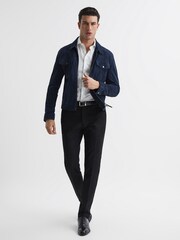 Reiss White Storm Slim Fit Two-Fold Cotton Shirt - Image 6 of 8