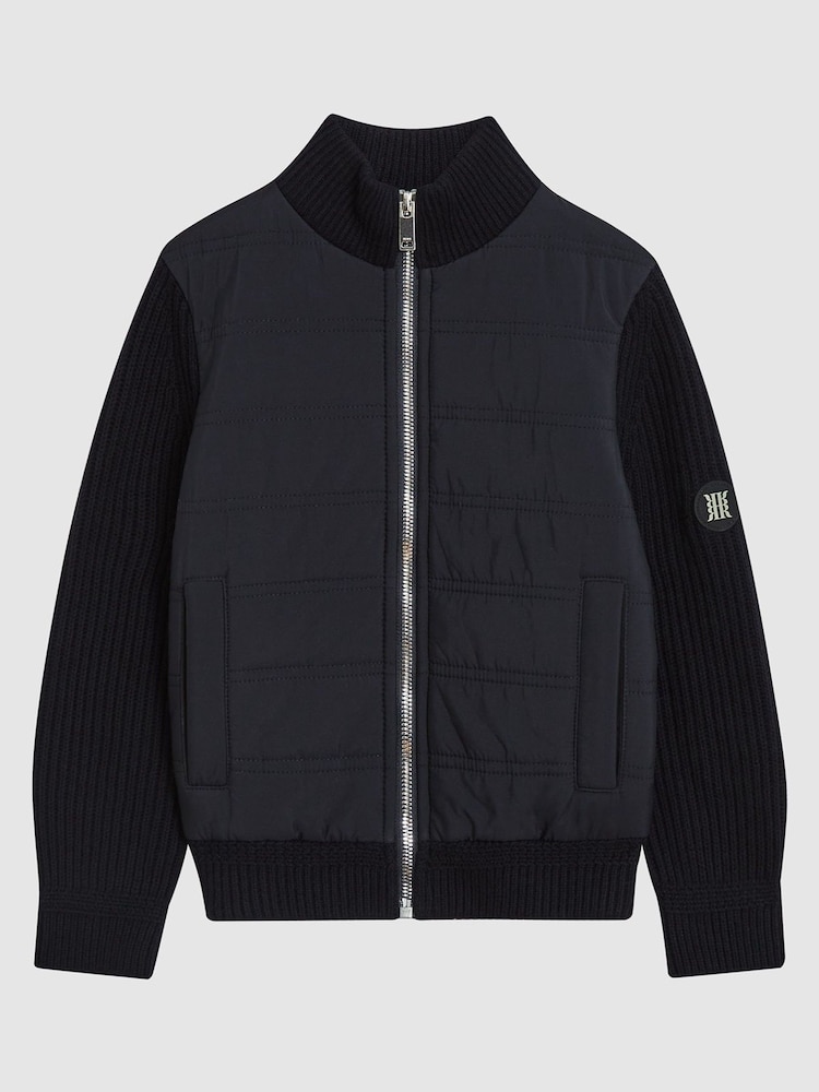 Reiss Blue Trainer Junior Cardigan - Image 2 of 6 Reiss Blue Trainer Junior Cardigan - Image 2 of 6