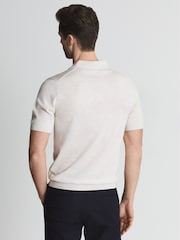 Arcilla - Polo Duchie de cuello abierto de lana merina de Reiss - Imagen 5 de 5