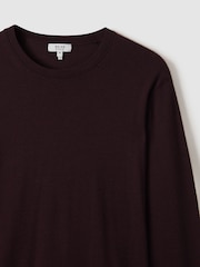 Reiss Bordeaux Wessex Merino Wool Crew Neck Jumper - Image 5 of 6
