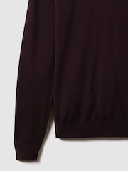 Reiss Bordeaux Wessex Merino Wool Crew Neck Jumper - Image 6 of 6