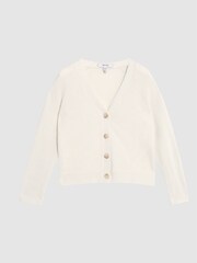 Reiss White Amelia Jr Button Up Cardigan - Image 2 of 6