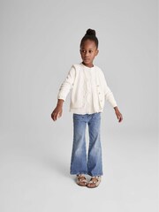 Reiss White Amelia Jr Button Up Cardigan - Image 3 of 6