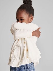 Reiss White Amelia Jr Button Up Cardigan - Image 4 of 6