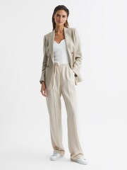 Reiss White Daisy Sweetheart Neck Top - Image 3 of 7