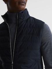 Reiss Navy William Quilted Gilet - Image 5 of 6