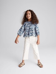 Reiss Blue Lee Junior Fruit Print Blouse - Image 3 of 6
