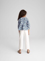 Reiss Blue Lee Junior Fruit Print Blouse - Image 5 of 6