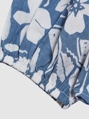 Reiss Blue Lee Junior Fruit Print Blouse - Image 6 of 6
