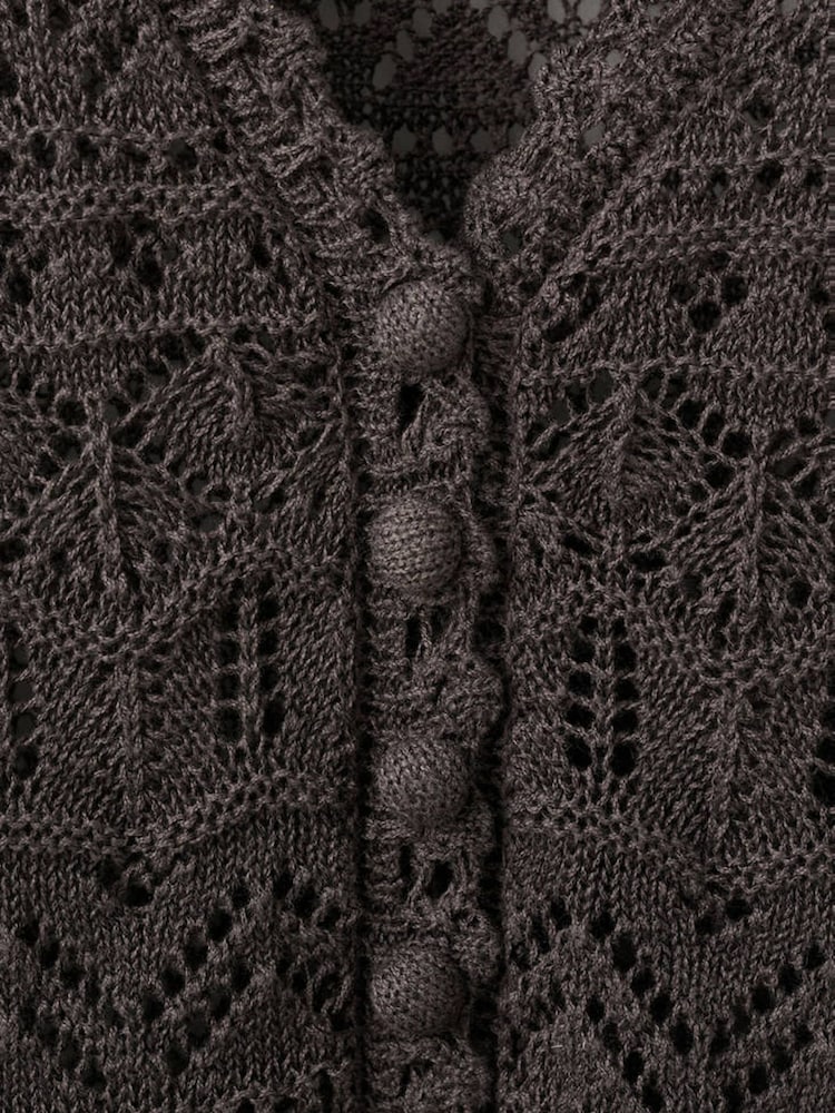 Mango Brown Short Sleeve Cardigan - Image 2 of 3