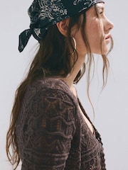 Mango Brown Short Sleeve Cardigan - Image 4 of 7