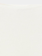 Mango White Sheer Round Neck Asymetric Hem Poncho - Image 2 of 3