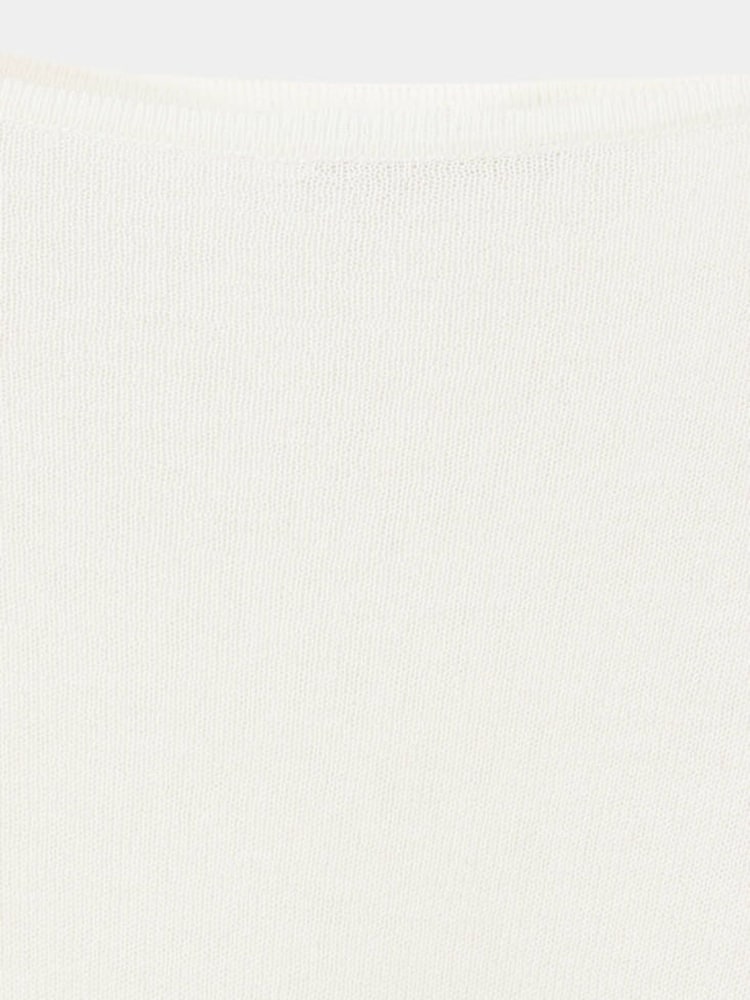 Mango White Sheer Round Neck Asymetric Hem Poncho - Image 2 of 3