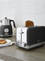 Swan Black 2 Slice Retro Black Toaster - Image 2 of 4