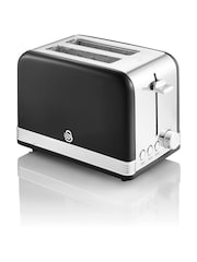 Swan Black 2 Slice Retro Black Toaster - Image 4 of 4