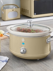 Swan Cream 3.5L Retro Cream Slow Cooker - Image 7 of 7
