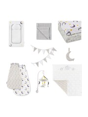 Ickle Bubba 10 Pack Grey The Cosmic Aura Nursery Starter Set - Image 1 of 1