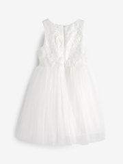 White Floral Lace Occasion Dress (3-16yrs) - Image 5 of 6