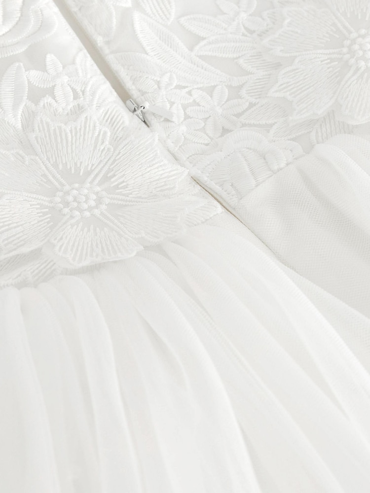 White Floral Lace Occasion Dress (3-16yrs) - Image 6 of 6