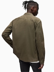 AllSaints Green 100% Cotton Spotter Military Shirt - Image 3 of 8