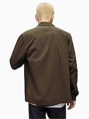 AllSaints Green 100% Cotton Spotter Military Shirt - Image 5 of 8