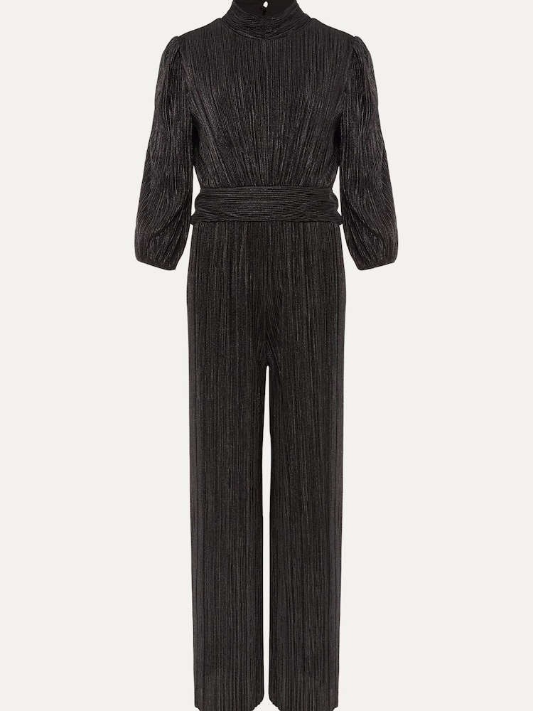 Phase Eight Grey Gloria Plissé Wide Leg Metallic Jumpsuit - Image 7 of 7 Phase Eight Grey Gloria Plissé Wide Leg Metallic Jumpsuit - Image 7 of 7