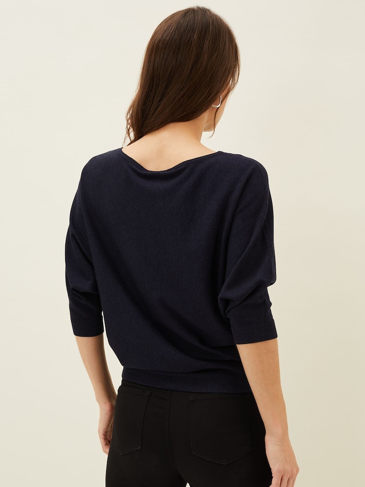 Phase Eight Blue Navy Cristine Knit Jumper - Image 2 of 6