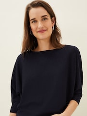 Phase Eight Blue Navy Cristine Knit Jumper - Image 4 of 6
