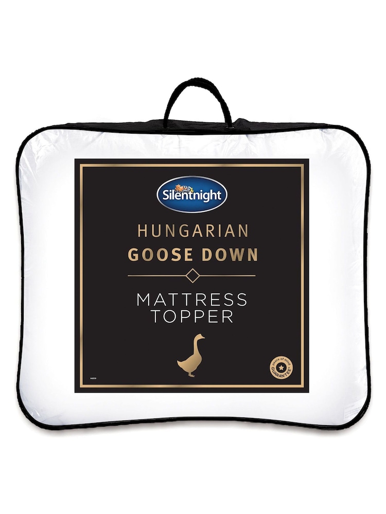 Silentnight White Platinum Hungarian Goose Down 100% Cotton Mattress Topper - Image 2 of 3