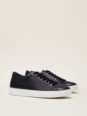 Phase Eight Blue Rosanna Leather Trainers - Image 2 of 8