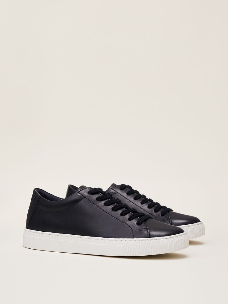 Phase Eight Blue Rosanna Leather Trainers - Image 2 of 8
